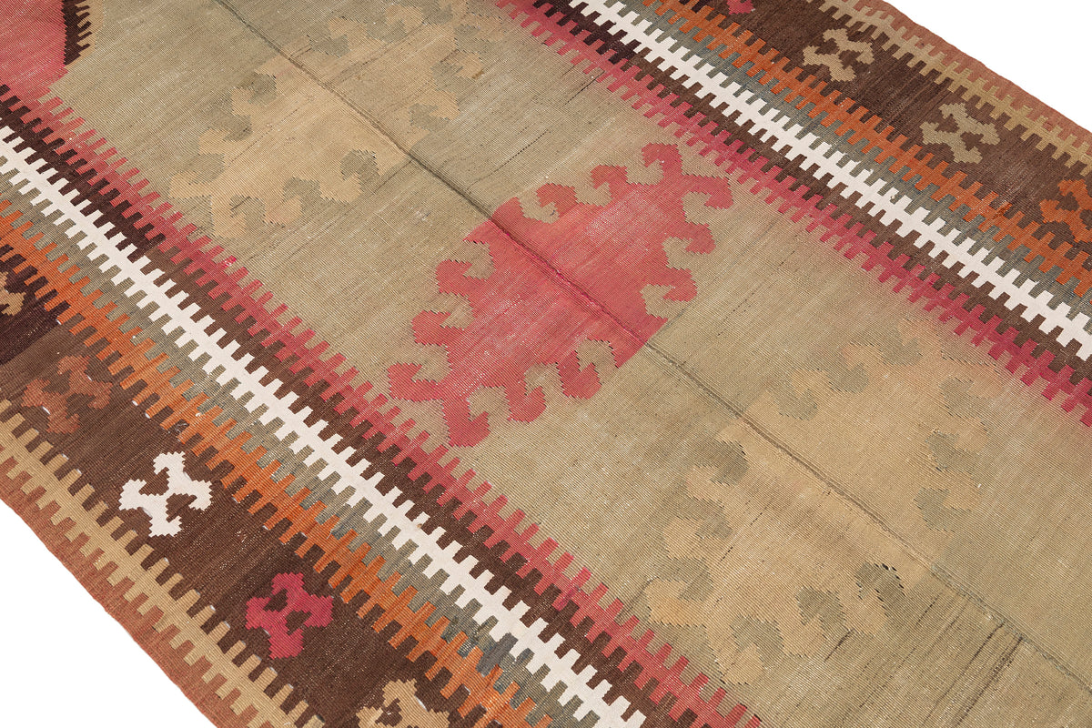 Handmade Oriental Turkish Neutral Kilim Area Rug