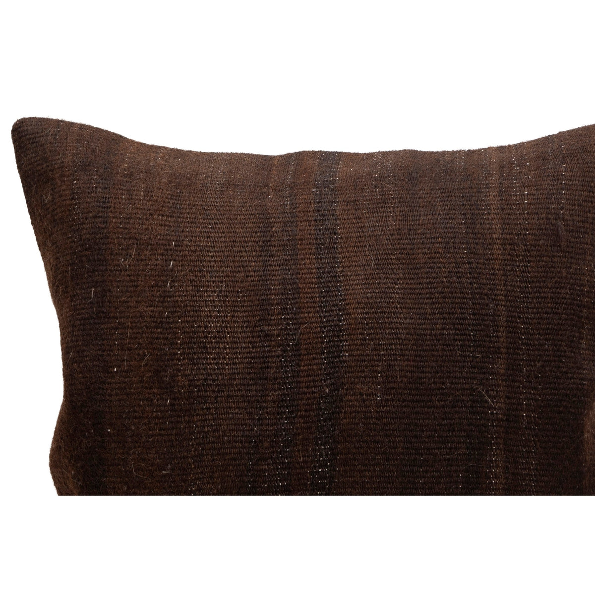 Neutral Brown Kilim Throw Pillow Cover 16" x 16"