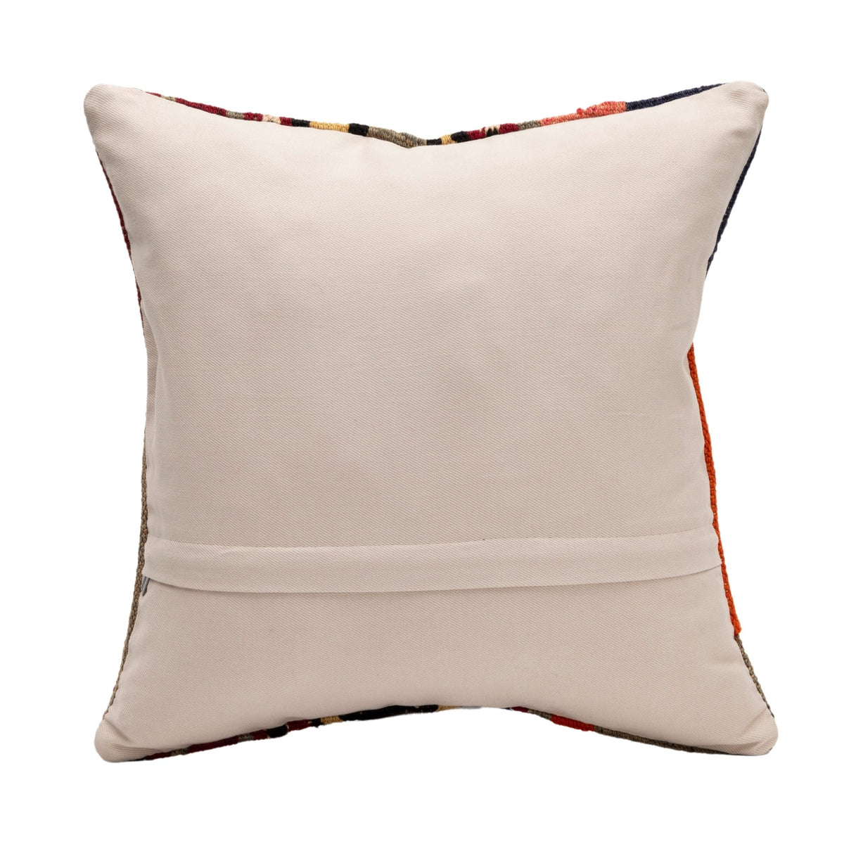 Handmade Neutral Kilim Throw Pillow Case 16" x 16"