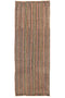 Rectangular woven rug with striped pattern