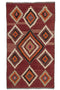 Woven rug with geometric pattern