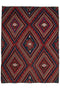 Traditional patterned rug with geometric design 