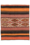 Striped rug with geometric pattern 