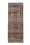 3'10" x 10' Neutral Vintage Turkish Runner Rug