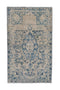 3'6" x 5'9" Beige Blue Vintage Turkish Small Rug