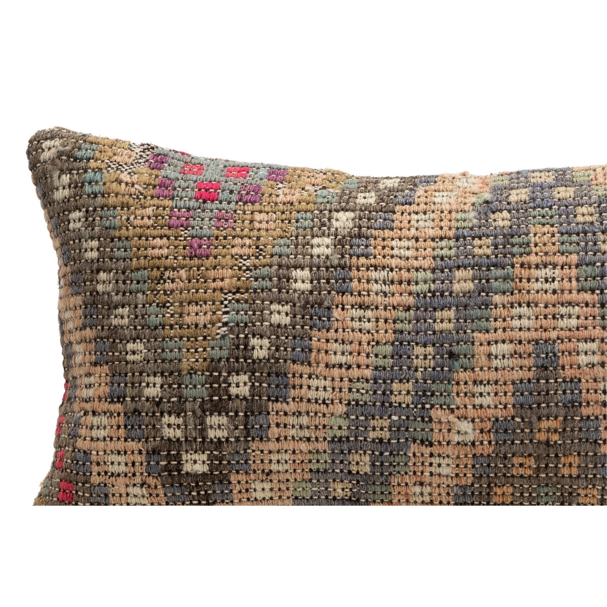 Handwoven Kilim Throw Pillow Cover 12" x 20"