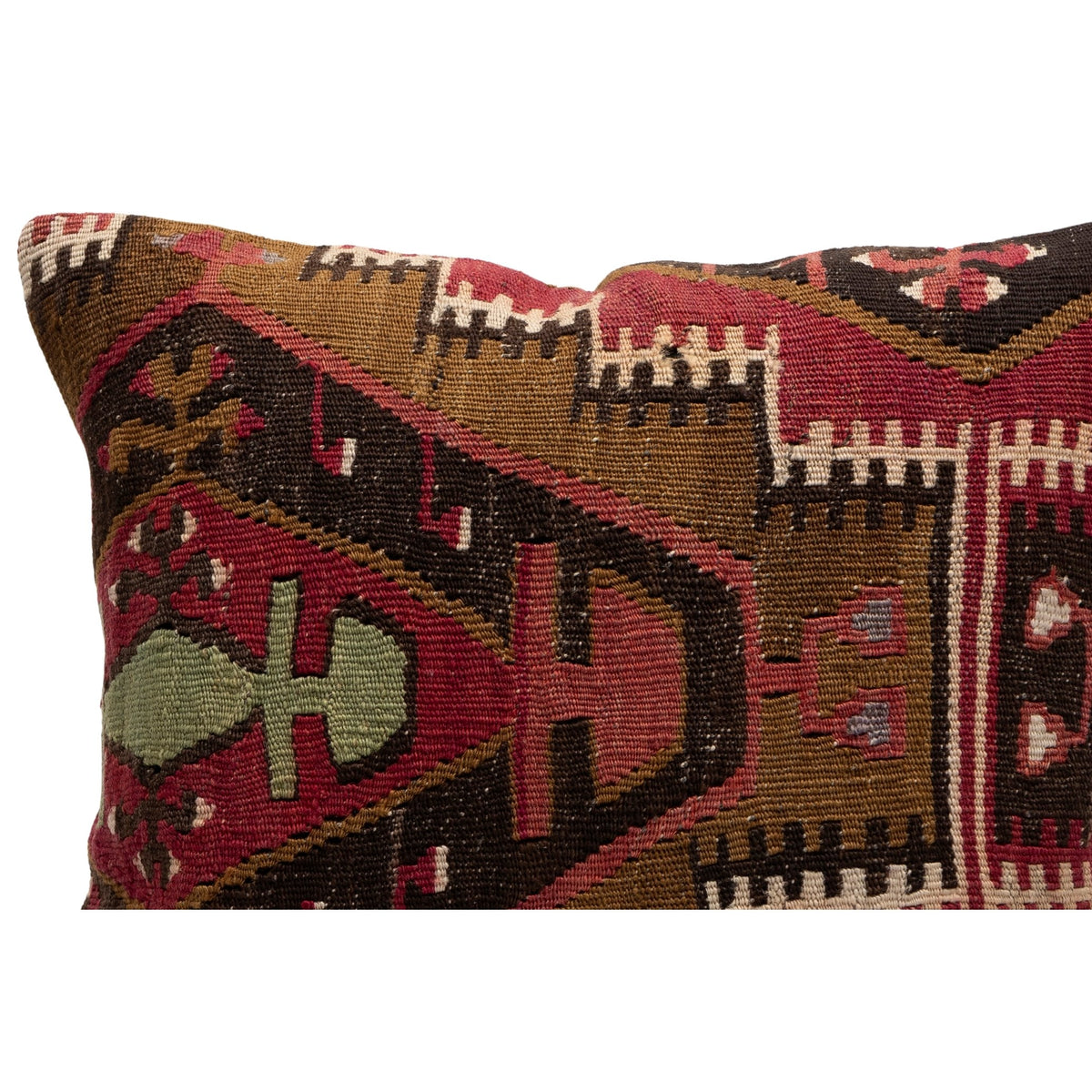 Handwoven Kilim Throw Pillow Cover 16" x 16"