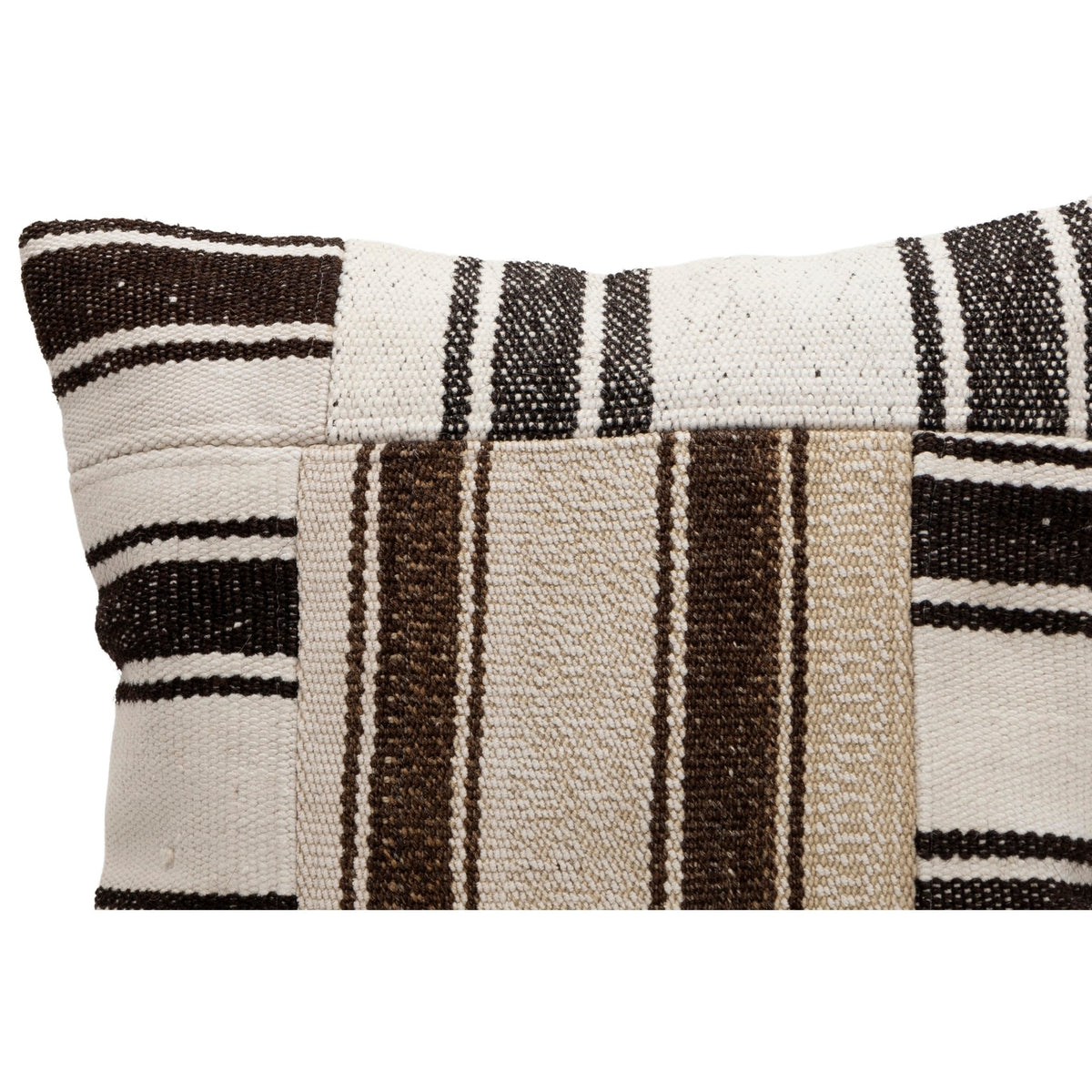 Patchwork Neutral Kilim Cushion Pillow Cover 16" x 16"