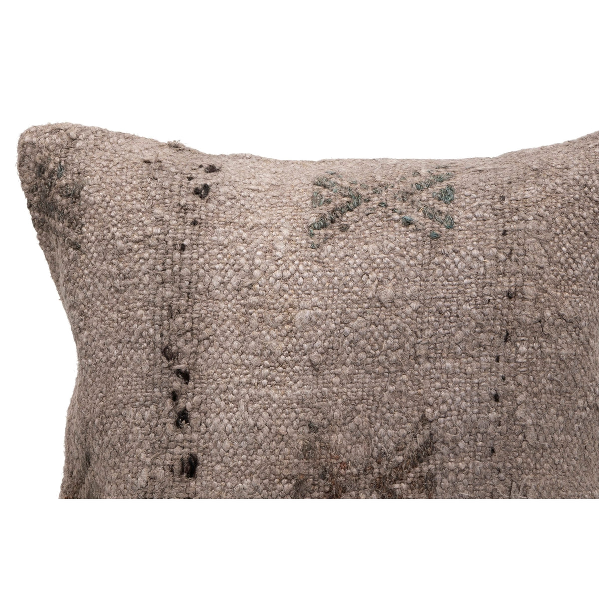 Gray Kilim Throw Pillow Cover 16" x 16"