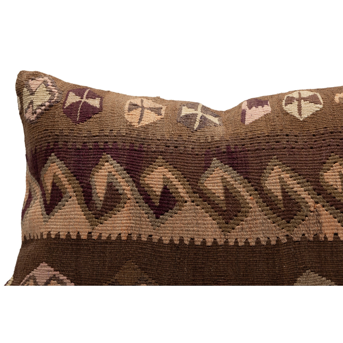 Oriental Neutral Kilim Throw Pillow Covers 16" x 24"