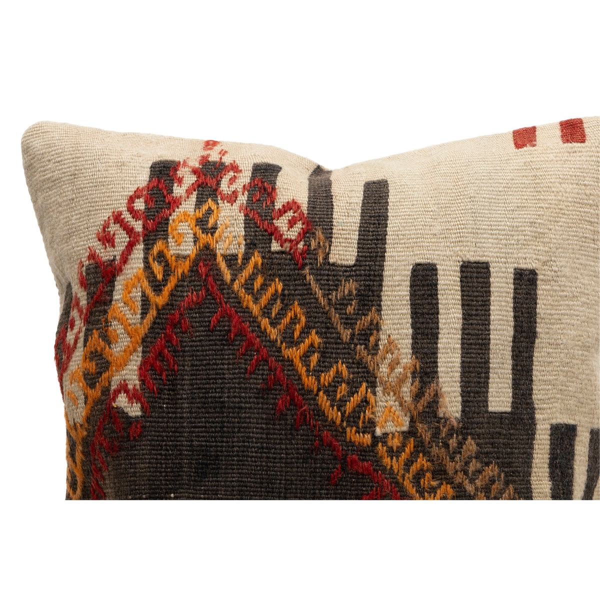 Handwoven Kilim Throw Pillow Cover 16" x 16"