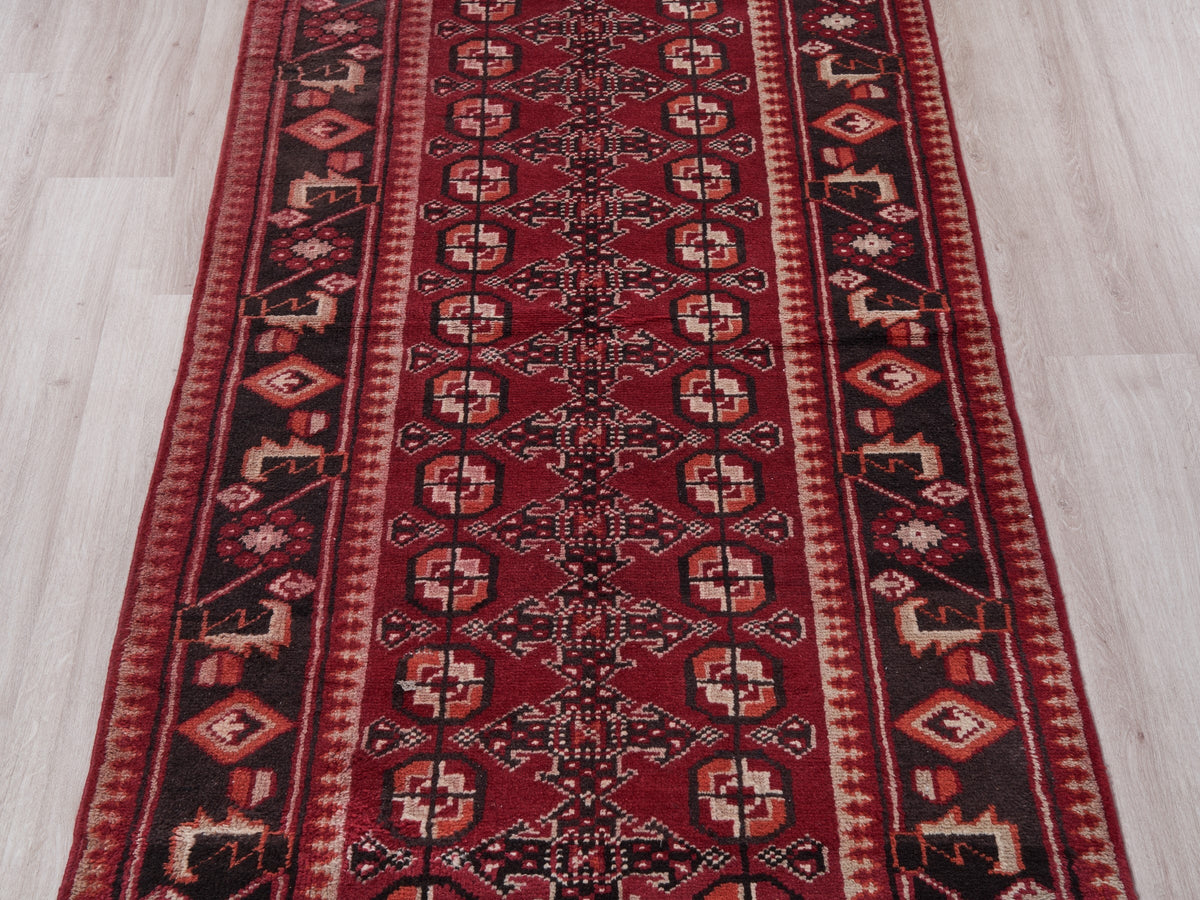 3'6" x 9'6" Red Oriental Persian Style Runner Rug