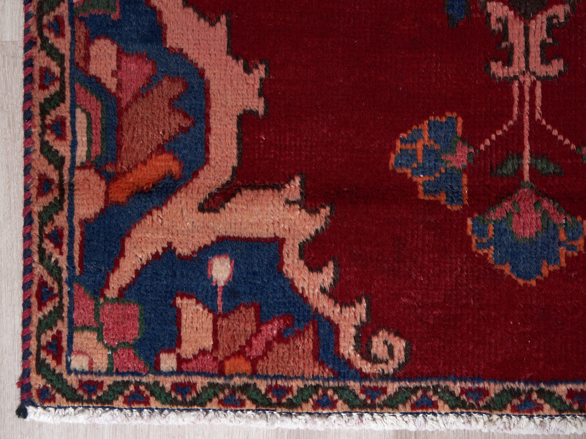 2'11" x 10'2" Oriental Persian Style Red Runner Rug