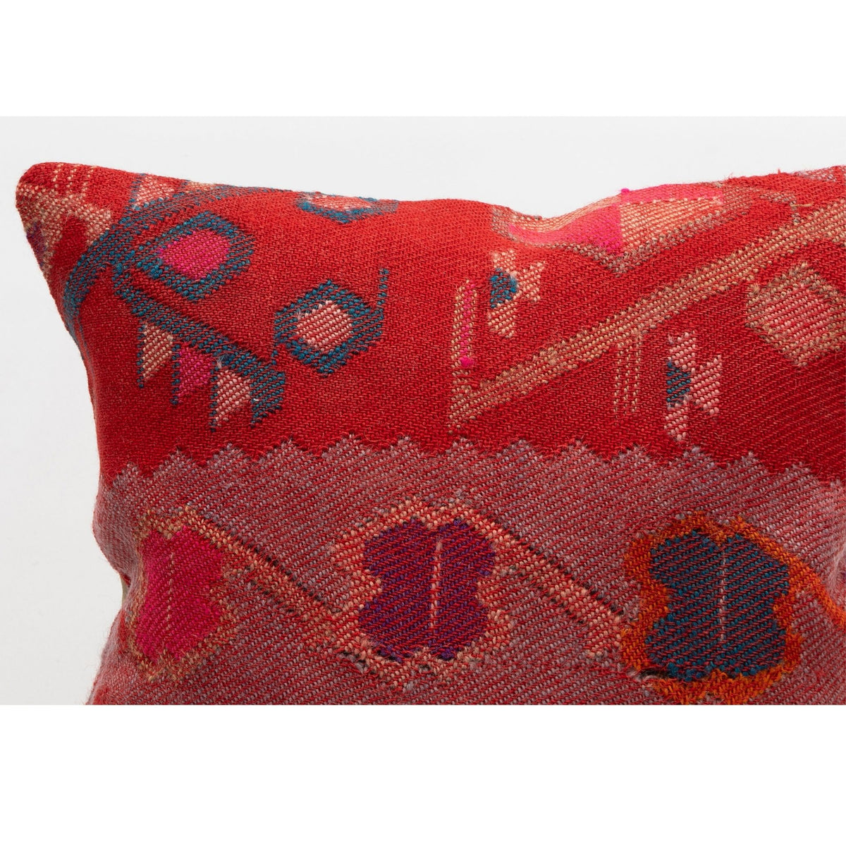 Handmade Kilim Throw Pillow Cover 16" x 16"