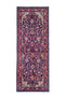 3'10" x 10'8" Handmade Vintage Blue Runner Rug