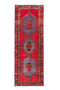 3'2" x 9' Vintage Turkish Red Runner Rug