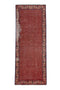 2'7" x 6'5" Vintage Turkish Runner Red Rug