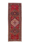3'5" x 9'11" Vintage Turkish Red Runner Rug
