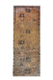 3'11" x 10'10" Neutral Vintage Turkish Runner Rug