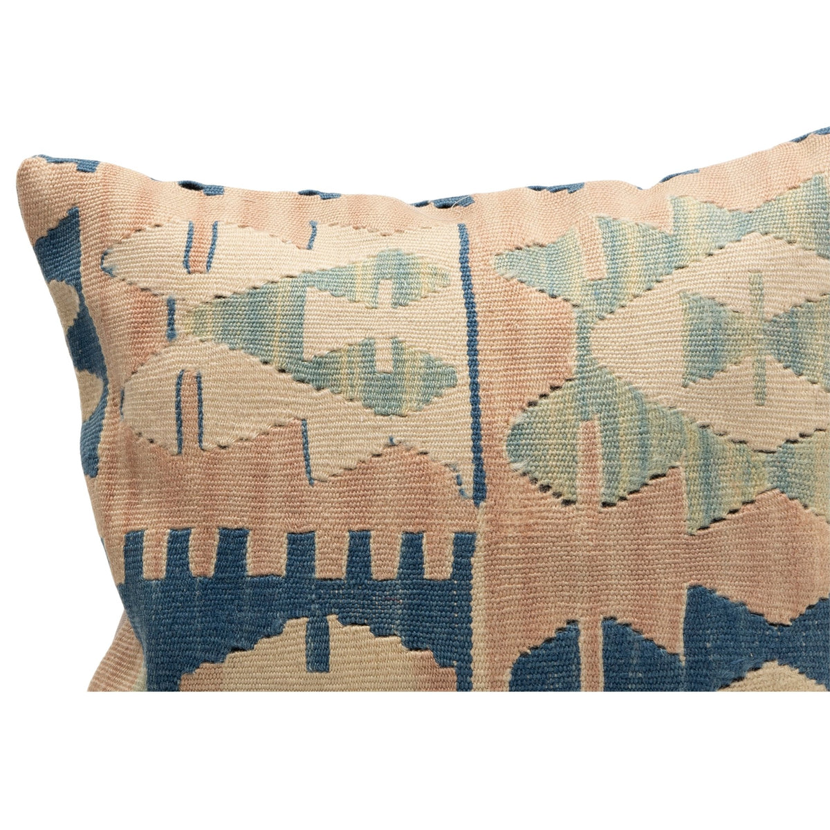 Handwoven Anatolian Kilim Throw Pillow Case 16" x 16"