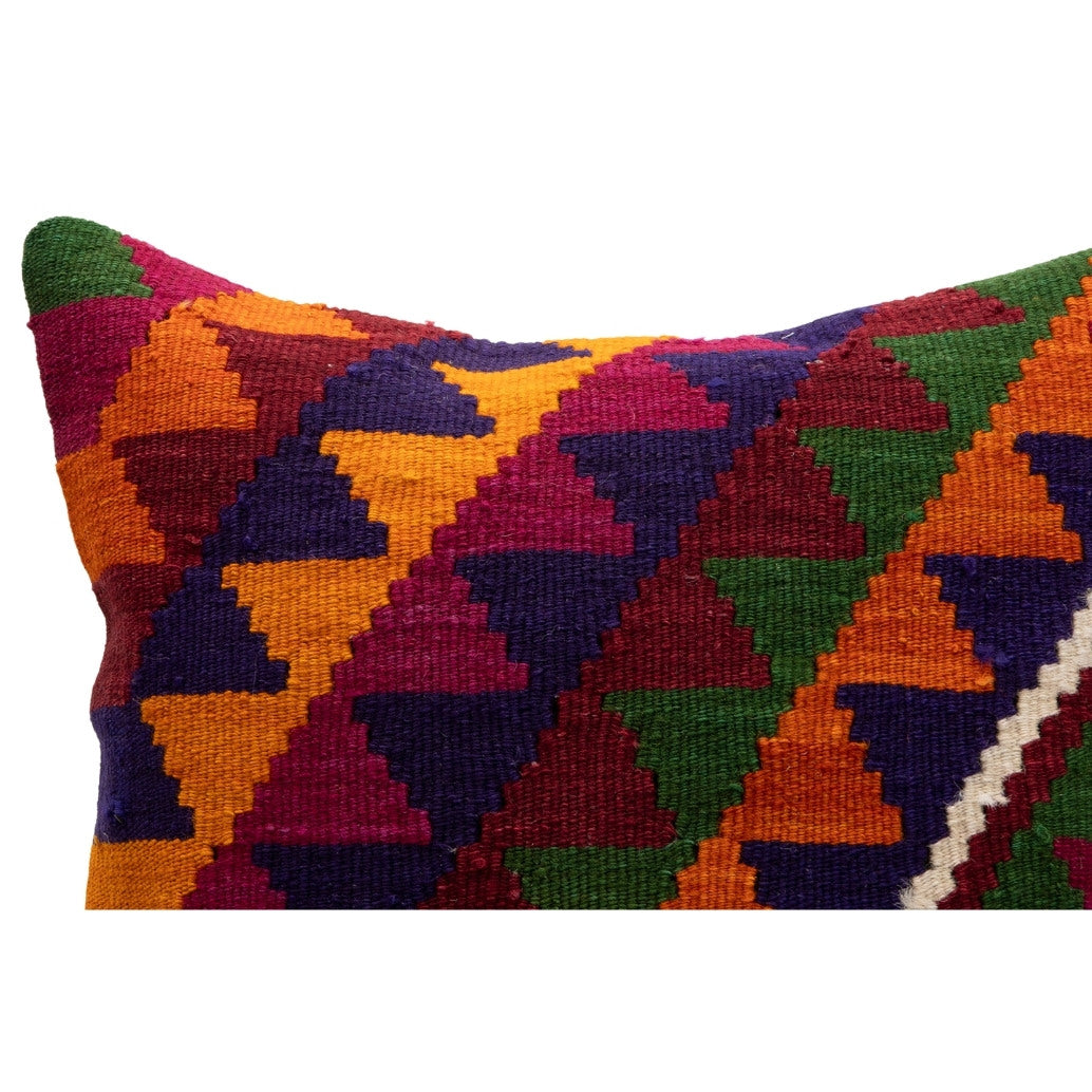 Geometric Vintage Handmade Kilim Pillow Cover 20" x 20"