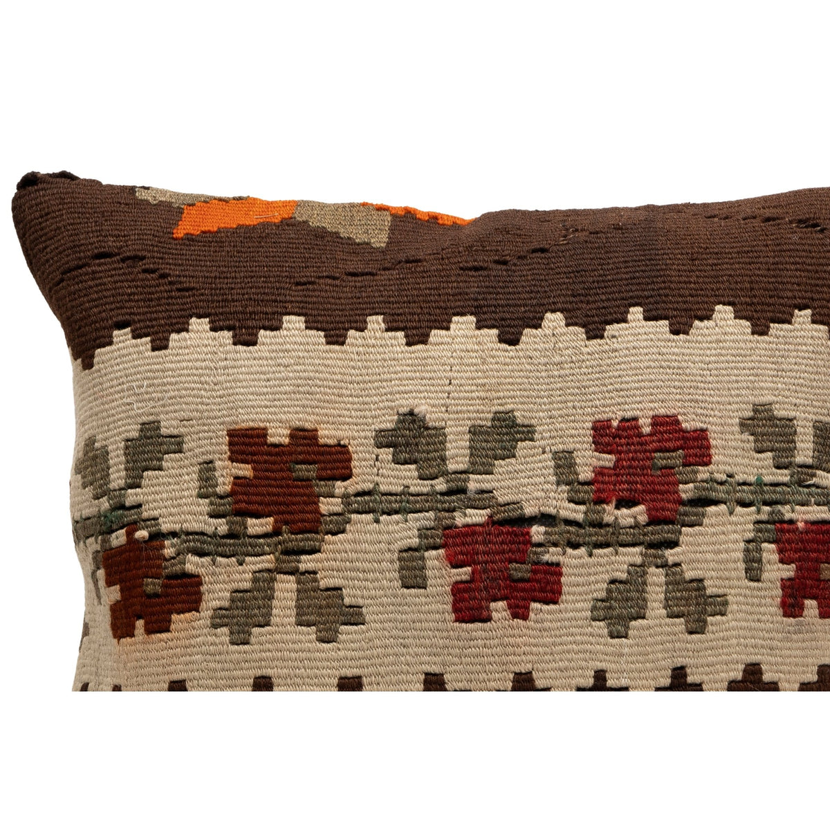 Handwoven Kilim Throw Pillow Cover 16" x 16"