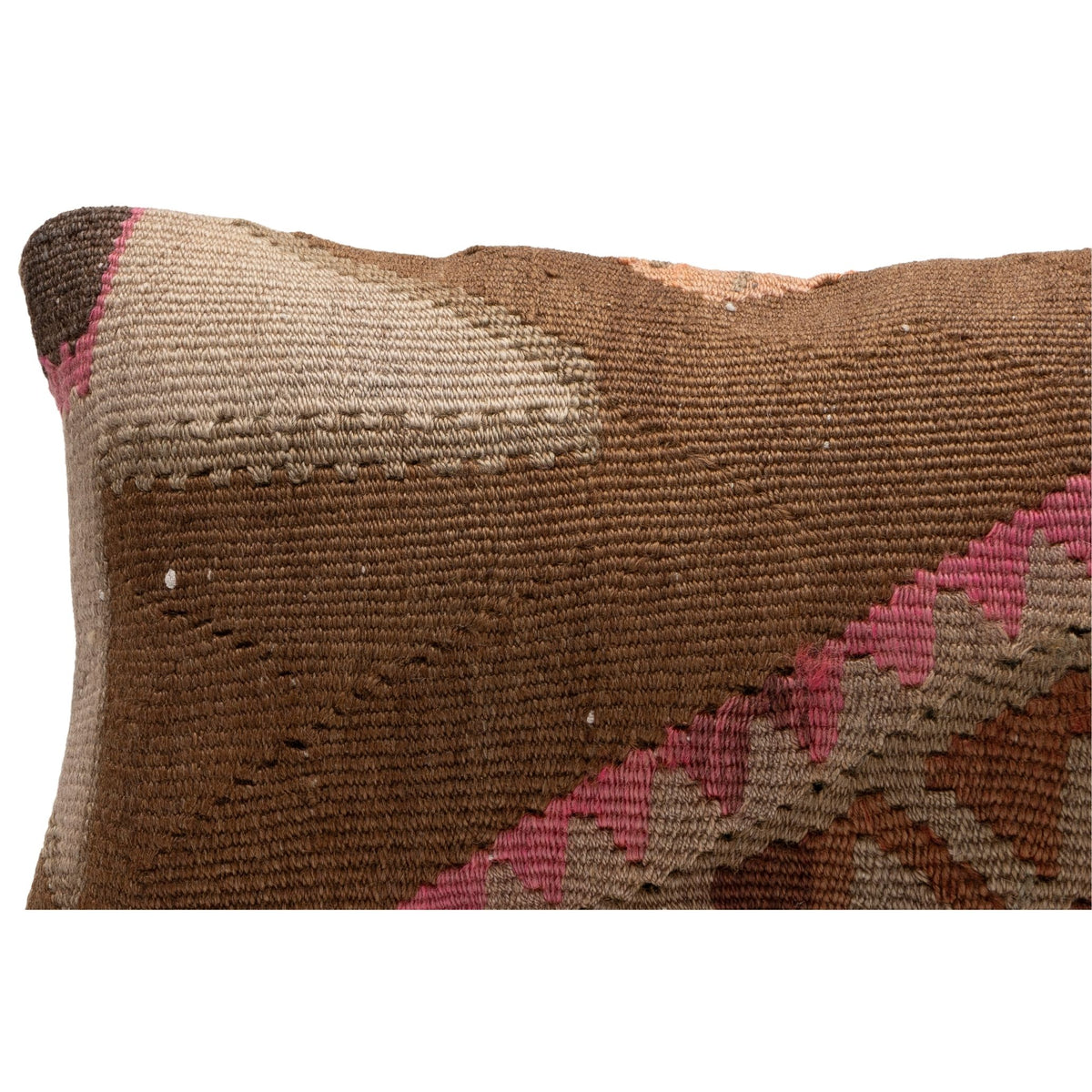 Authentic Neutral Kilim Pillow Case 12" x 20"