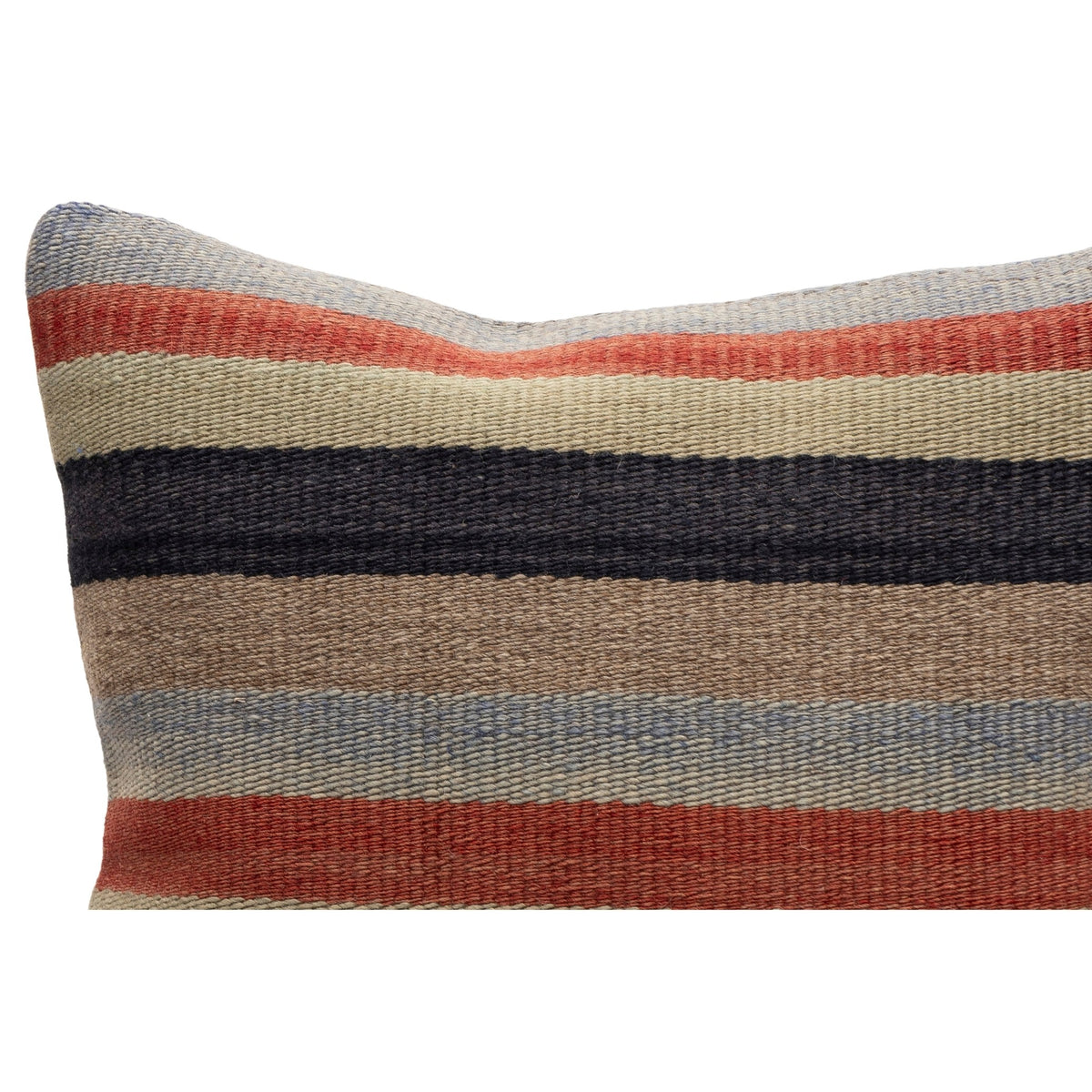 Striped Vintage Kilim Throw Pillow Cover 16" x 16"