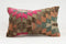 Handmade Turkish Kilim Lumbar Pillow 12x20