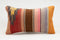 Handmade Turkish Kilim Lumbar Pillow 12x20