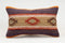 Handmade Turkish Kilim Lumbar Pillow 12x20