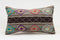 Handmade Turkish Kilim Lumbar Pillow 12x20
