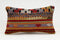 Handmade Turkish Kilim Lumbar Pillow 12x20