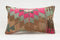 Handmade Turkish Kilim Lumbar Pillow 12x20