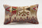 Handmade Turkish Kilim Lumbar Pillow 12x20