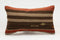 Handmade Turkish Kilim Lumbar Pillow 12x20