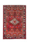 3'11" x 6'3" Vintage Turkish Small Red Rug
