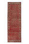 3'5" x 10'5" Vintage Turkish Red Runner Rug