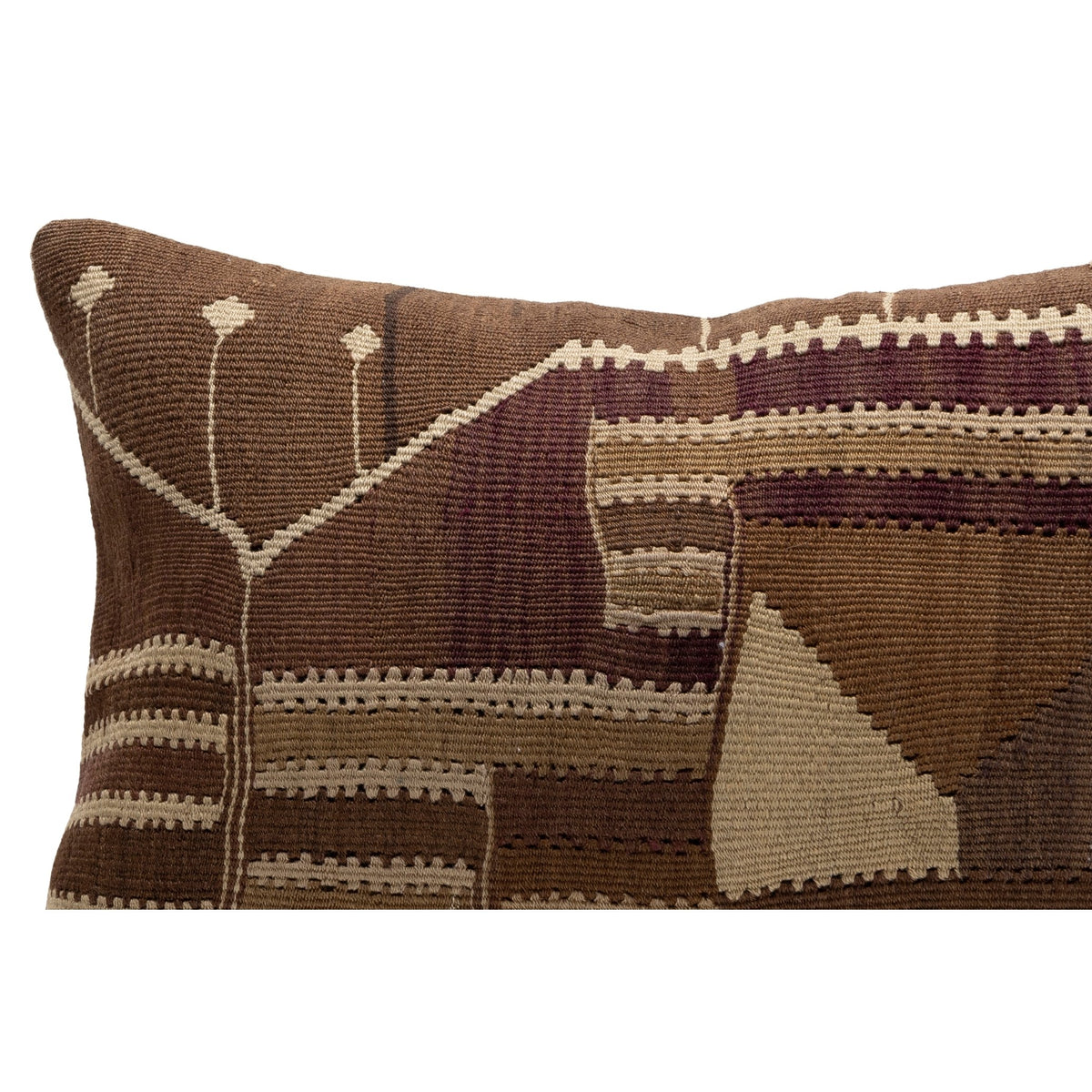 Neutral Oriental Kilim Cushion Cover 16" x 24"