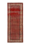 3'6" x 9'7" Vintage Turkish Red Runner Rug