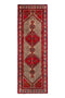 3'8" x 12'3" Handmade Turkish Red Runner Rug