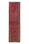 3'9" x 15'8" Handmade Vintage Red Runner Rug