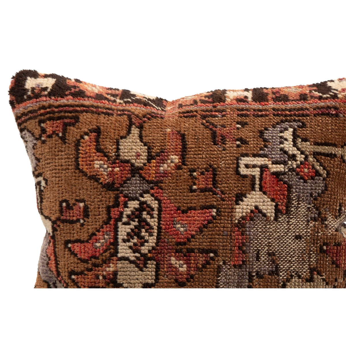 Neutral Oriental Rug Pillow Cover 16" x 16"