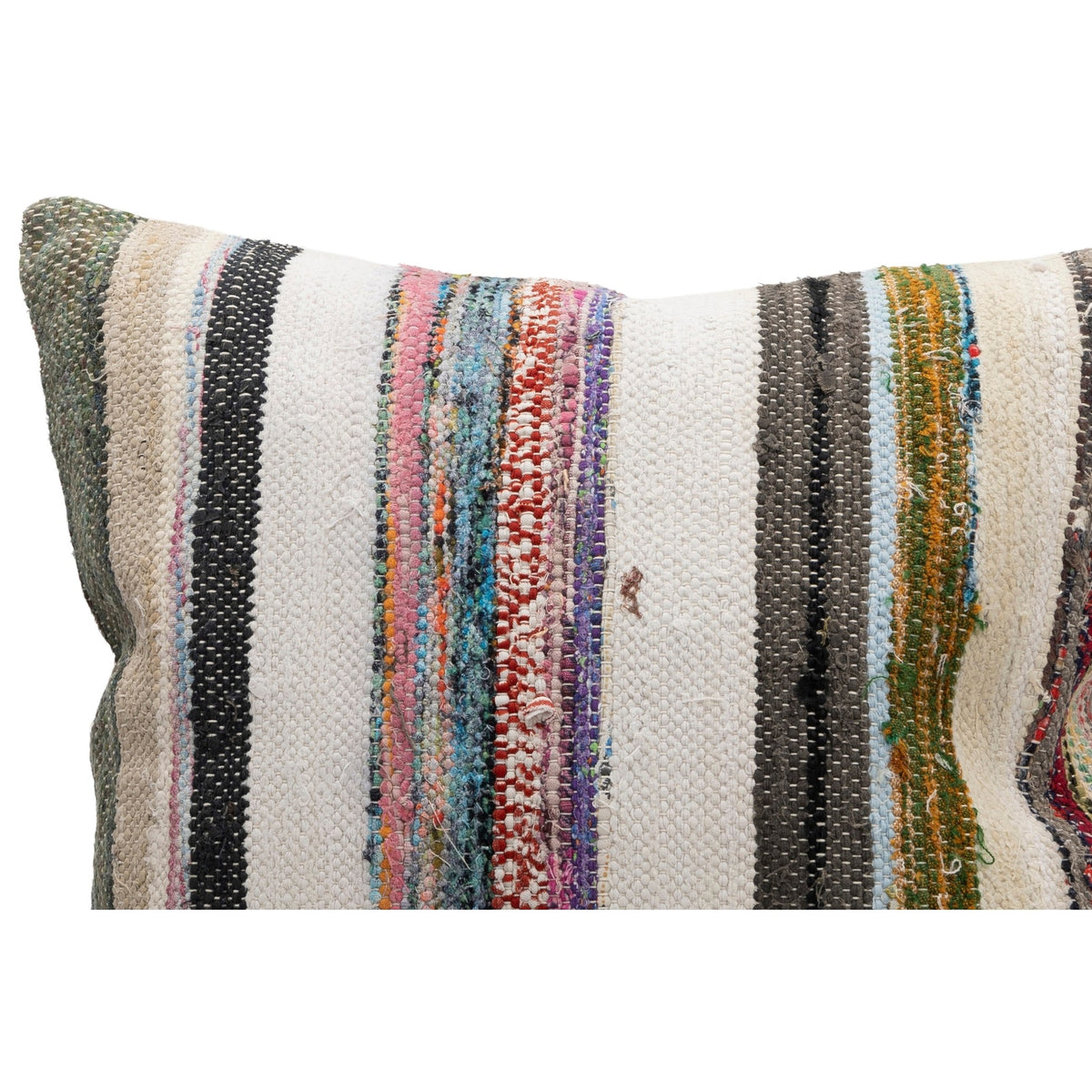 24" x 24" Striped Handmade Kilim Pillow Cover