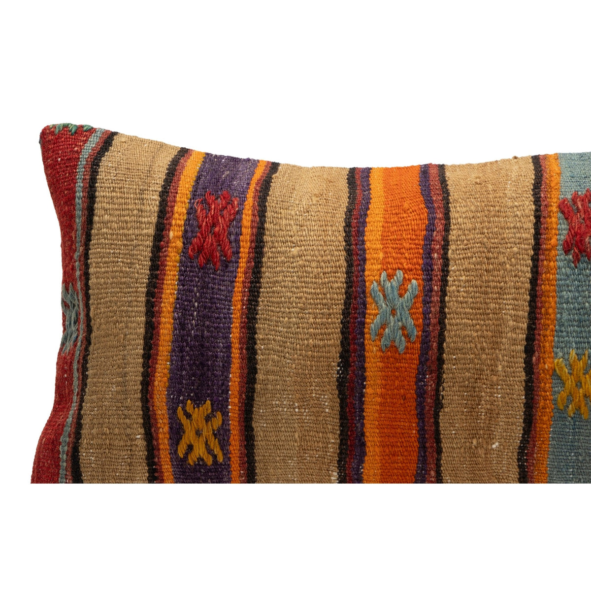 Handwoven Striped Kilim Pillow Case 12" x 20"