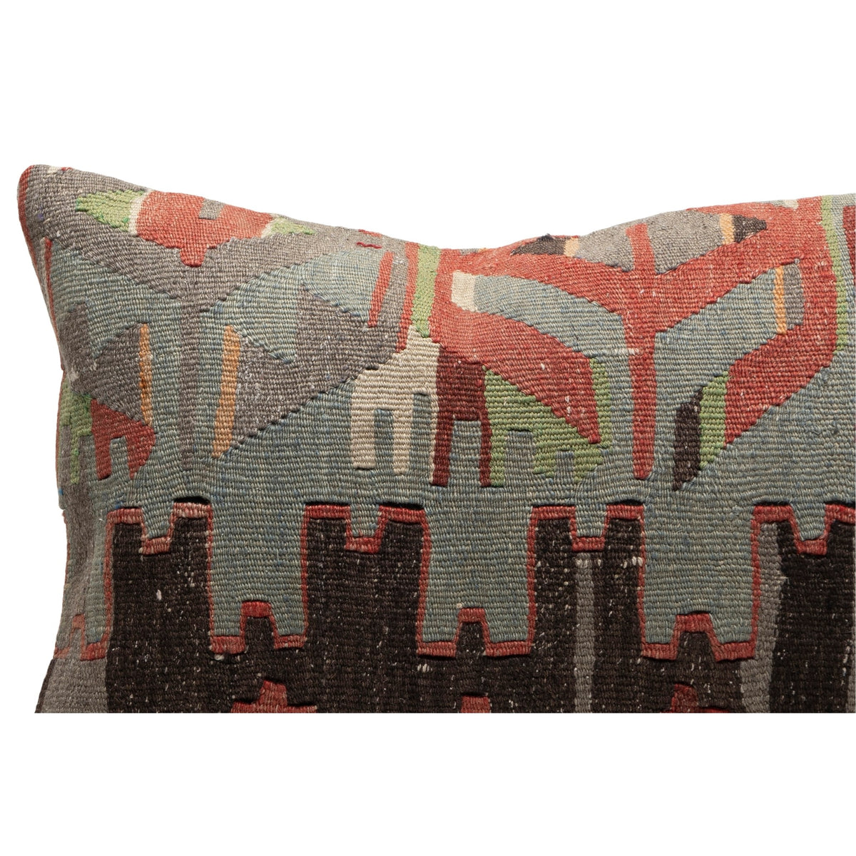 Handwoven Kilim Throw Pillow Case 16" x 24"