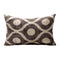 Handmade Ikat Velvet Pillow Cover, 16" x 24" Lumbar Cushion - Authentic Uzbek Fabric (30x50 cm)
