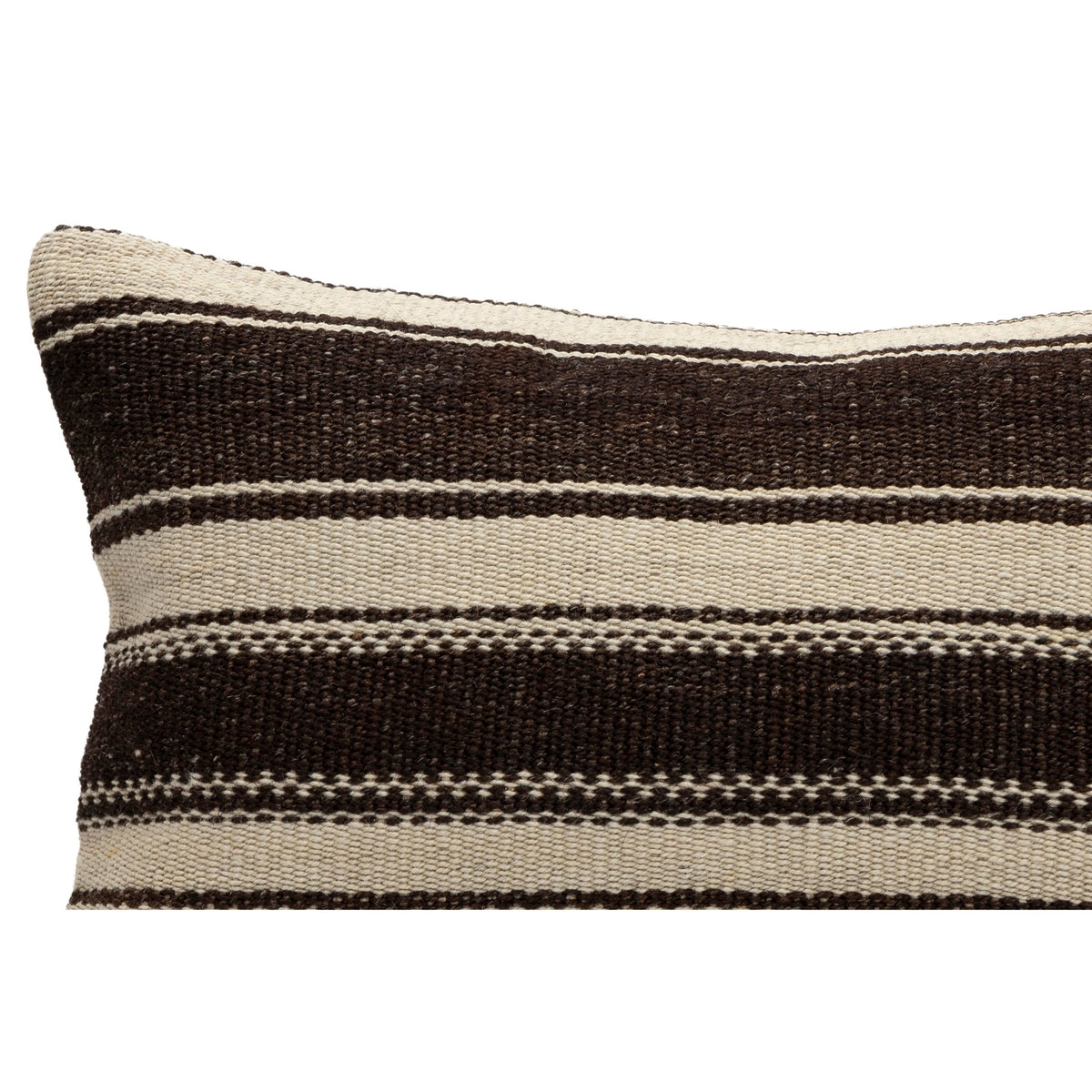 Striped Handmade Kilim Throw Pillow Cover 12" x 20"