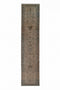 3'10" x 18'10" Vintage Neutral Turkish Runner Rug