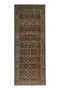 3'7" x 10'6" Handmade Neutral Vintage Runner Rug